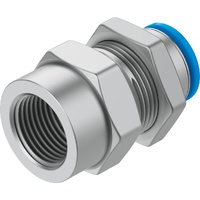 FESTO QSSF-1/4-8-B 8mm Bulkhead push-in fitting 153166 (x10 pack)