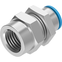 FESTO QSSF-3/8-10-B 10mm Bulkhead push-in fitting 153169 (x10 pack)