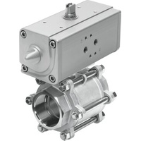 FESTO VZBA-4"-GG-63-T-22-F10-V4V4T-PP240-R-90-C ball valve actuator unit 1809661