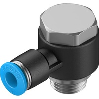 FESTO QSLV-G1/4-6 6mm Push-in L-fitting 186139 (x10 pack)