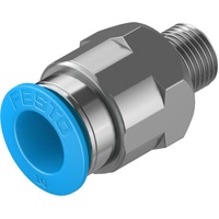 FESTO QS-1/8-10 10mm Push-in fitting 190643 (x10 pack)
