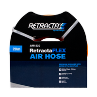RETRACTAFLEX AIR HOSE 1/2" X 20M NITTO STYLE COUPLINGS AH1220