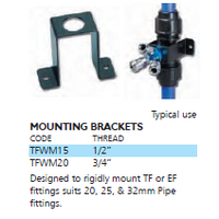 MOUNTING BRACKET Designed to mount CFTF / CFEF Suit 1/2"thread on 20-25mm fittings