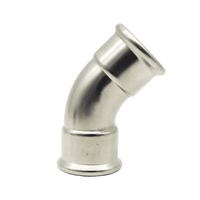 54mm 45° A-Type Elbow – Stainless Steel 316