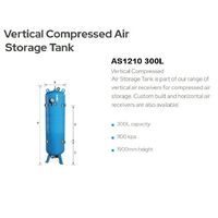 Air receiver 300L (VAR) Vertical Air Receiver Tank screw air compressor AS1210