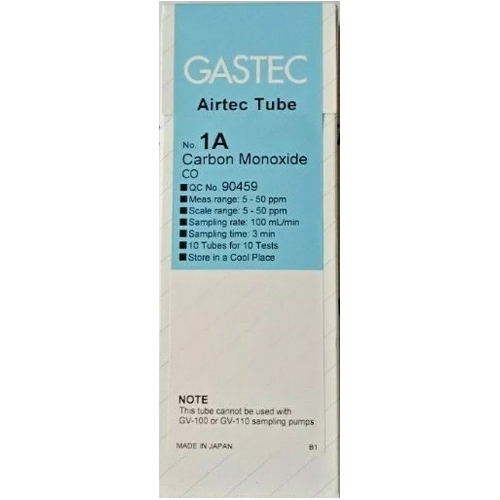 Gastec Tube 1A Carbon Monoxide (CO) Test Tube Box of 10