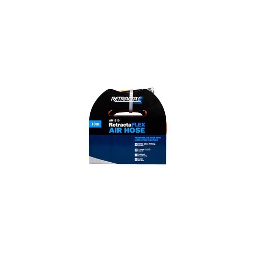 RETRACTAFLEX AIR HOSE 1/2" X 10M NITTO STYLE COUPLINGS 