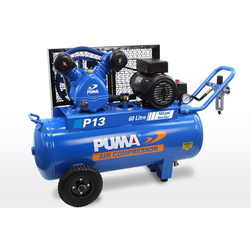 Puma P13 1.65kW (2.2HP) 240V, 60L Tank Air Compressor